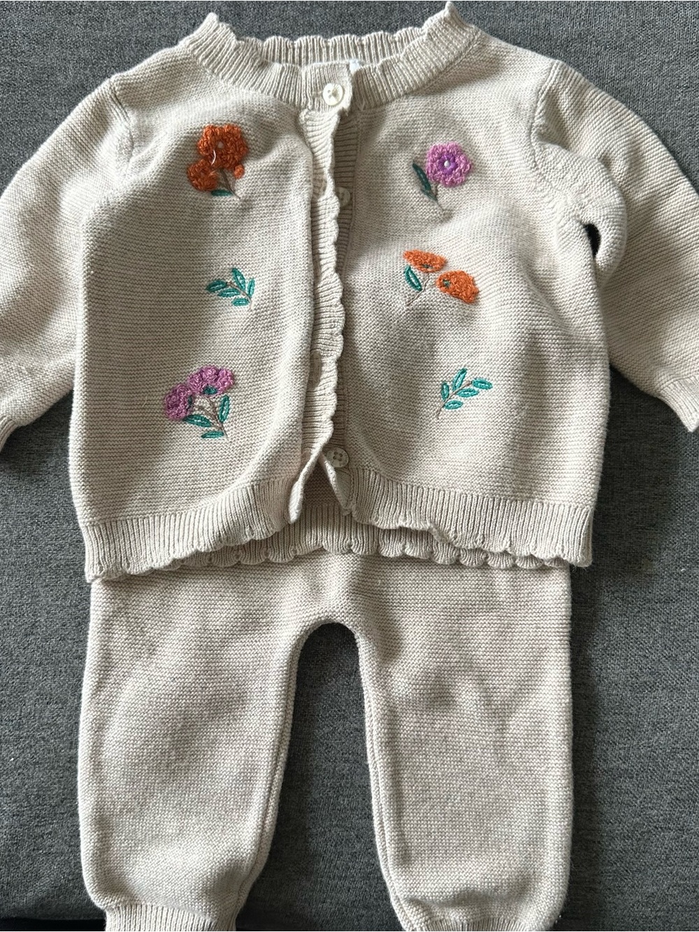 Circo Beige Knit Baby Sweater
